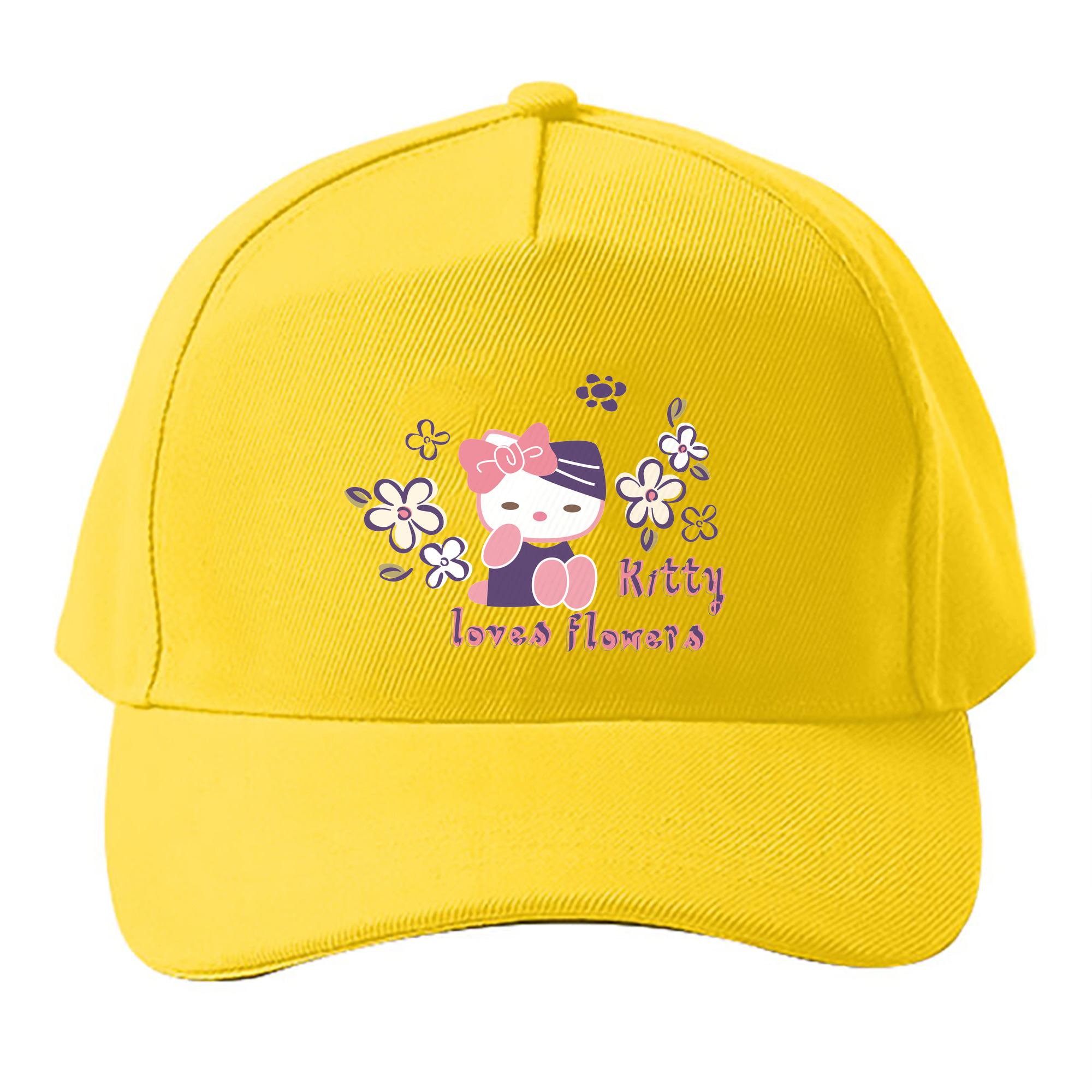 （画像用） Hello Kitty ハローキティ ベースボールキャップ 綿100％ 男女兼用 帽子 スポーツ